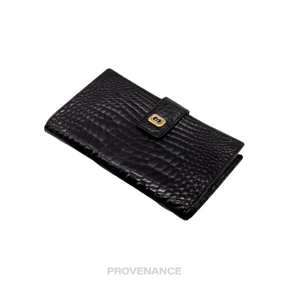 🔴 Gucci Long Wallet - Black Crocodile - Picture 5 of 12